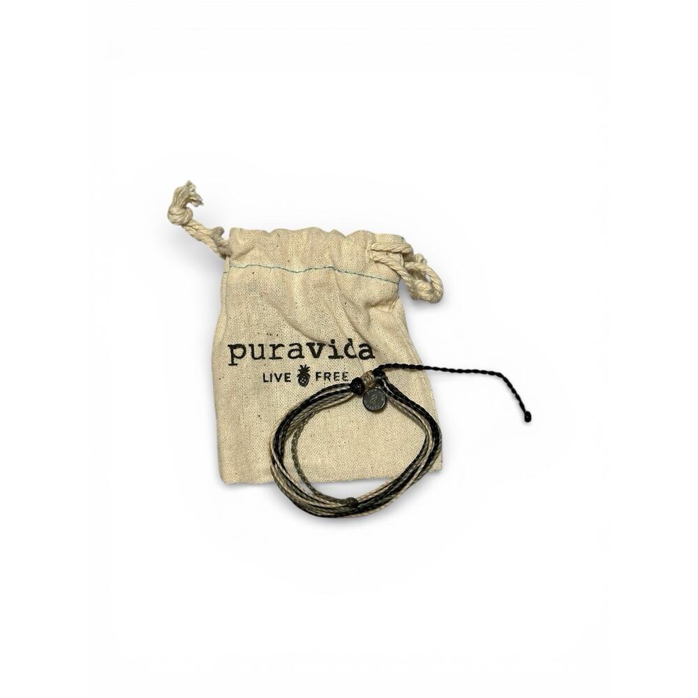 Pura Vida Original Bracelet - Black Neutral Multi Strand New Adjustable New